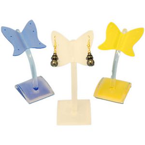 Wholesale Frosted Acrylic Butterfly Earring Display wit